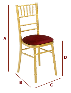 Band International - Wedding and Banqueting Chair - The Derby Dimensions