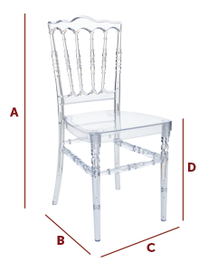 Band International - Wedding and Banqueting Chair - The Napoleon Dimensions